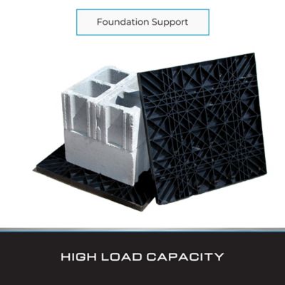 Image showing  ABS/Plastic Foundation Pads For Block and Steel Piers 16 in. x 18 in. 2 sq. ft. (288 sq. in.) , 4 pk.