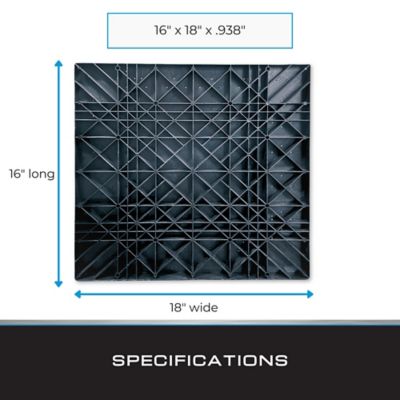 Image showing  ABS/Plastic Foundation Pads For Block and Steel Piers 16 in. x 18 in. 2 sq. ft. (288 sq. in.) , 4 pk.
