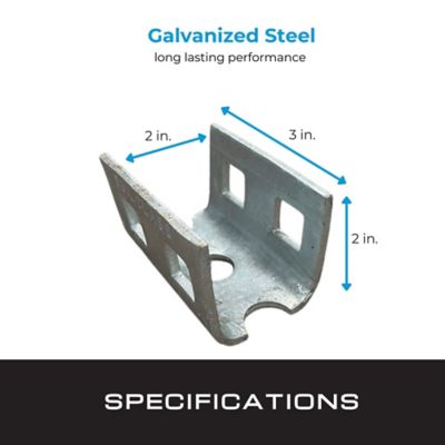 Image showing  4 pk. Double Head Concrete Anchors, Galvanized Steel, Head Only, for Manufactured Housing & Concrete Slab Anchoring