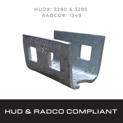 Image showing  4 pk. Double Head Concrete Anchors, Galvanized Steel, Head Only, for Manufactured Housing & Concrete Slab Anchoring