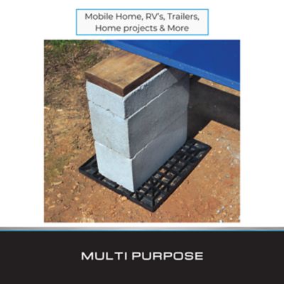 Image showing  ABS/Plastic Foundation Pads 17 in. x 25 in. 3 sq. ft. (432 sq. in.) , 4 pk.