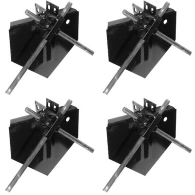 Tie Down Black Painted X-Plate Anchor 2,200 lb. Capacity, Horizontal Anchorage, 4 pk.