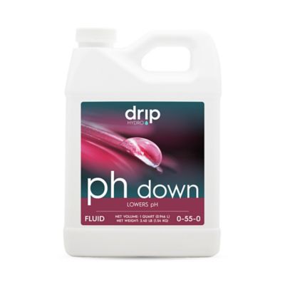 Drip Hydro 1 qt. (0.95L) pH Down 55% pH Buffer Hydroponic Nutrient Solution, 1 pk.