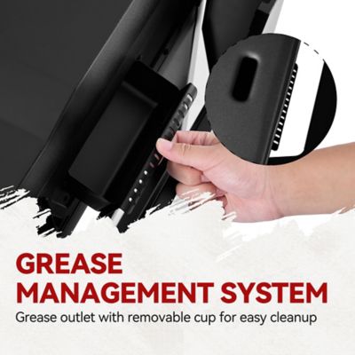 Image showing 6 th Royal Gourmet 3-Burner Gas Griddle with Collapsible Side Shelves, 39,000 BTU, Stylish Bronze Control Panel