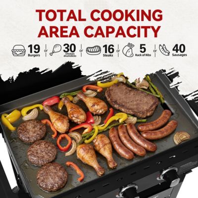 Image showing  3-Burner Gas Griddle with Hood, Swivel Wheels with Brakes, 492 sq. in. Cooking Area