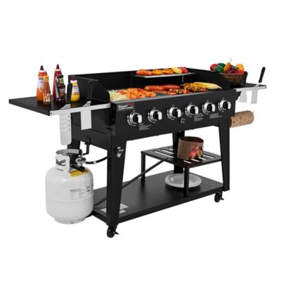 Royal Gourmet 6-Burner Large Cooking Capacity Propane Grill & Griddle 2-in-1, 78,000 BTU Output