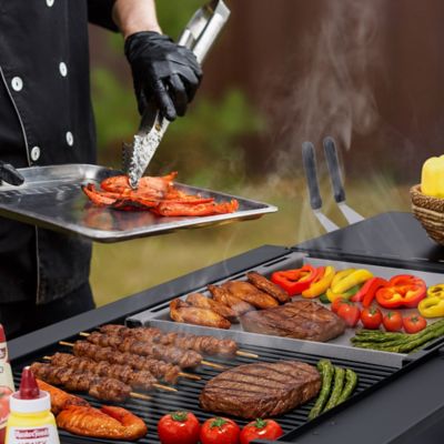 Image showing  6-Burner Large Cooking Capacity Propane Grill & Griddle 2-in-1, 78,000 BTU Output