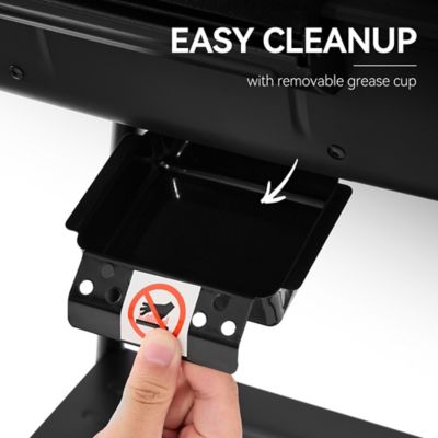 Image showing 6 th Royal Gourmet Portable 2-Burner Gas Grill with Stand and Shelf, 2-in-1 Grill & Griddle Combo