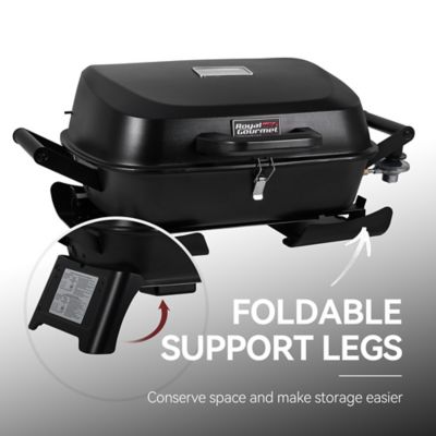 Image showing 7 th Royal Gourmet Portable Tabletop Gas Grill, 12,000 BTU Output for Outdoor Camping, Foldable Legs, Piezo Ignition