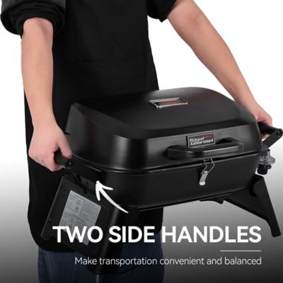 Image showing 8 th Royal Gourmet Portable Tabletop Gas Grill, 12,000 BTU Output for Outdoor Camping, Foldable Legs, Piezo Ignition