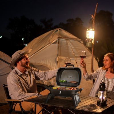 Image showing 9 th Royal Gourmet Portable Tabletop Gas Grill, 12,000 BTU Output for Outdoor Camping, Foldable Legs, Piezo Ignition