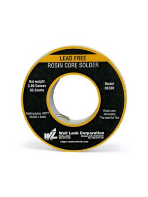 Wall Lenk Lead Free Rosin Core Solder 3 oz.