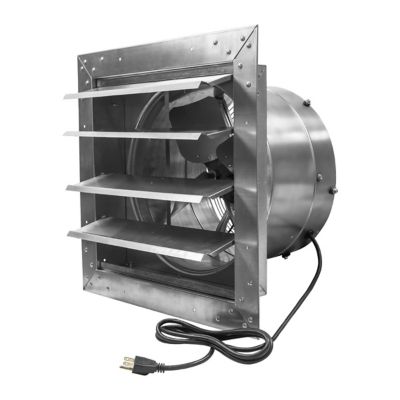 Maxx Air Rugged Series 14 in. Heavy-Duty Exhaust Fan with Auto Shutter and Plug-in Design