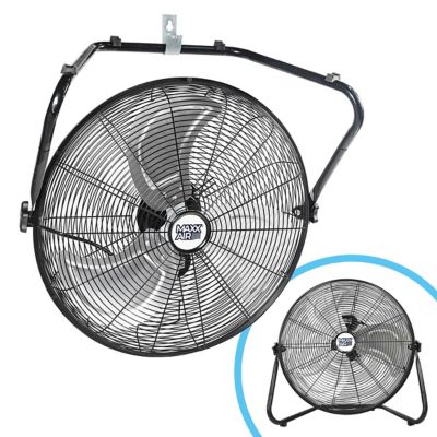 Maxx Air 2-in-1 20 in. 3-Speed High Velocity Tilting Wall Mount/Floor Fan