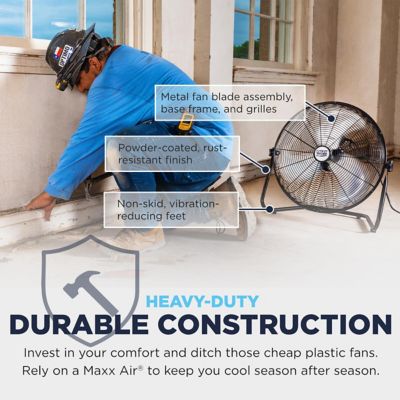 Image showing  2-in-1 20 in. 3-Speed High Velocity Tilting Wall Mount/Floor Fan