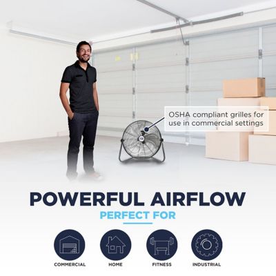 Image showing 8 th Maxx Air 2-in-1 20 in. 3-Speed High Velocity Tilting Wall Mount/Floor Fan