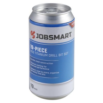 JobSmart 19 pc. HSS Titanium Drill Bit Set in Can