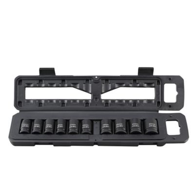 JobSmart 1/2 in. Drive Metric Impact Socket Set, 10 pc.