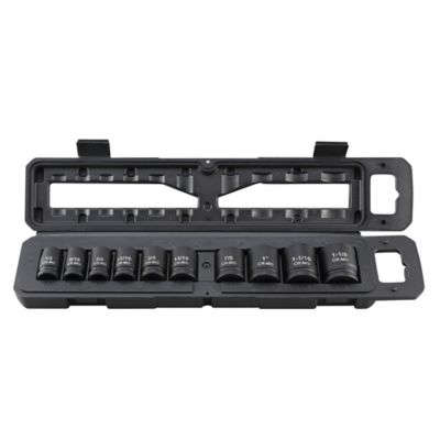 JobSmart 1/2 in. Drive SAE Impact Socket Set, 10 pc.