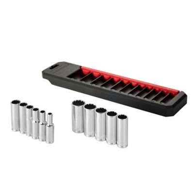 JobSmart 3/8 in. Drive SAE Deep Socket Set, 11 pc.
