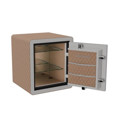 Image showing  1.7 cu. ft. Electronic Lock Select Fire/Waterproof Home and Office Safe with Fabric, Frost Gray Gloss Metallic