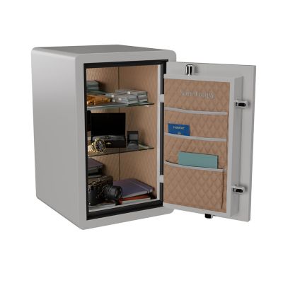 Image showing  2.6 cu. ft. Electronic Lock Select Fire/Waterproof Home and Office Safe, Frost Gray Gloss Metallic