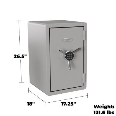 Image showing  2.6 cu. ft. Electronic Lock Select Fire/Waterproof Home and Office Safe, Frost Gray Gloss Metallic