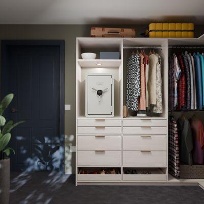 Image showing  2.6 cu. ft. Electronic Lock Select Fire/Waterproof Home and Office Safe, Frost Gray Gloss Metallic