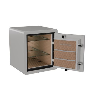 Image showing  1.7 cu. ft. Electronic Lock Select Fire/Waterproof Home and Office Safe, Frost Gray Gloss Metallic