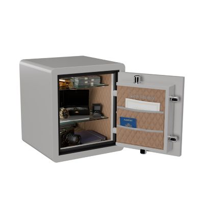 Image showing  1.7 cu. ft. Electronic Lock Select Fire/Waterproof Home and Office Safe, Frost Gray Gloss Metallic