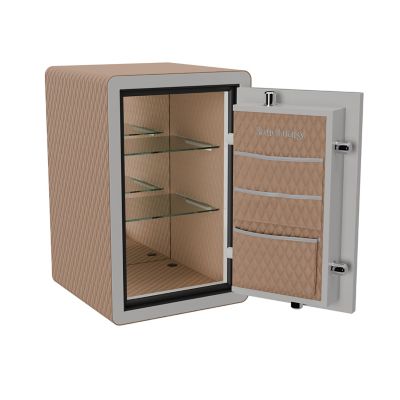 Image showing  2.6 cu. ft. Electronic Lock Select Fire/Waterproof Home and Office Safe with Fabric, Frost Gray Gloss Metallic