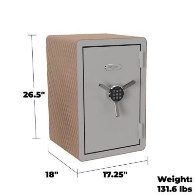 Image showing  2.6 cu. ft. Electronic Lock Select Fire/Waterproof Home and Office Safe with Fabric, Frost Gray Gloss Metallic