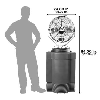 Image showing 8 th Maxx Air 18 in. 3-Speed Misting Fan with 40 gal. Tank, Blue