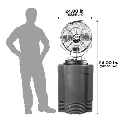 Image showing 8 th Maxx Air 18 in. 3-Speed High-Pressure Misting Fan with 40 gal. Tank, Blue