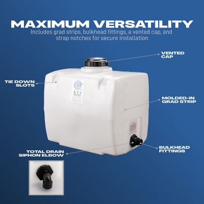 Image showing  Polyethylene PCO-30 gal. Tank For Water and Non-Flammable Liquids - Natural