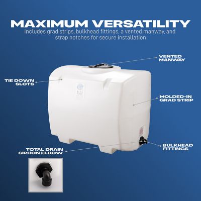 Image showing  Polyethylene PCO-100 gal. Tank For Water and Non-Flammable Liquids - Natural