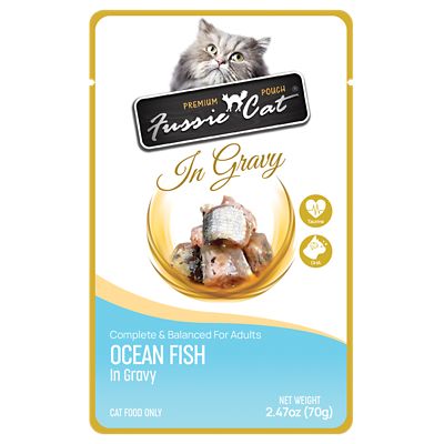Fussie Cat Oceanfish in Gravy Pouches