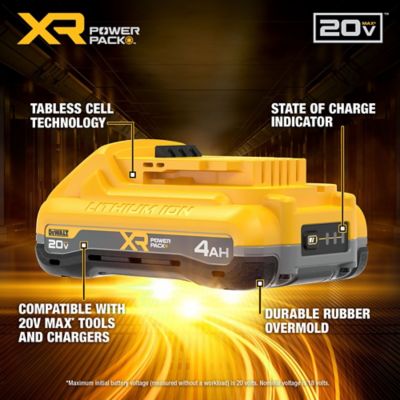Image showing 4 th DEWALT 20V Max XR 4 Ah Battery