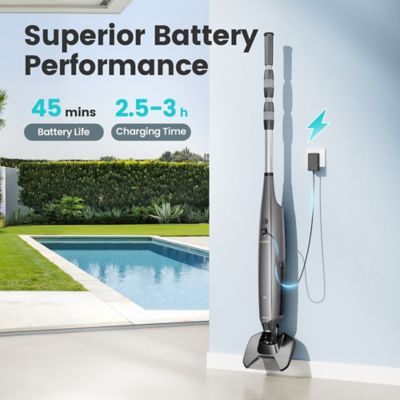 Image showing  PilotFlow X1 Handheld Pool Vacuum: Anti-Clog System, 1260 GPH Suction, Dual Filters, Lightweight