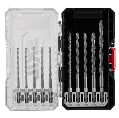 Image showing  10 pc. Hex Shank Carbide Hammer Drill Bit Set