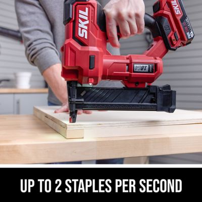 Image showing  Power Core 20, Brushless 20 V 18 ga. 1/4 in. Narrow Crown Stapler Kit