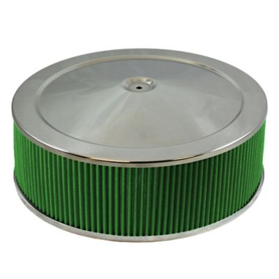 Green Filter Air Cleaner Assembly Flat Plate 14 in. Air Cleaner Height- 5 in.