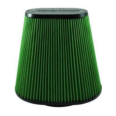 Green Filter Oval Cone Filter ID-6 in. ODbase-11 x 8 in. ODtop-7.25 x 4.25 in. L-10 in.