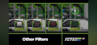 Image showing 1 th Green Filter Dual Cone Classic Filter ID-4 in. ODbase-5.5 in. ODtop-4.75 in. L-9 in.