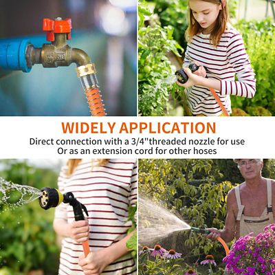 Image showing 6 th Eisen Rubber Garden Hose Solid Brass Fittings Flexible Lightweight Water Hose for All-weather Outdoor/Car wash