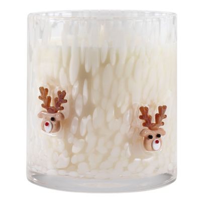 Red Shed Gingerbread Scented Reindeer Icon Glass Candle, 10 oz.