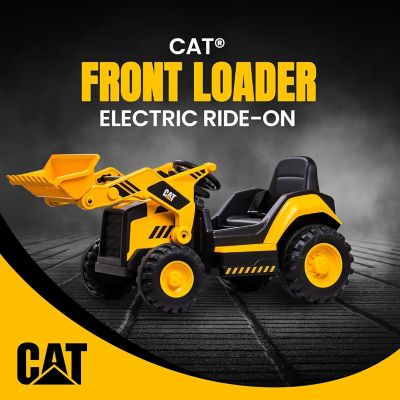 Image showing  12V CAT Construction Kids Tractor Toy Truck w/Front Loader, Bulldozer, Excavator, 2.5-5 mph, 3-6 Yrs, Up to 66lbs