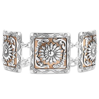 Montana Silversmiths Ranch House Floral Bracelet
