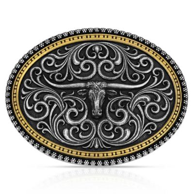Montana Silversmiths Two Tone Stockyard Buckle
