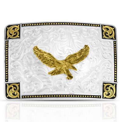 Montana Silversmiths Sierra Forge Buckle with Eagle